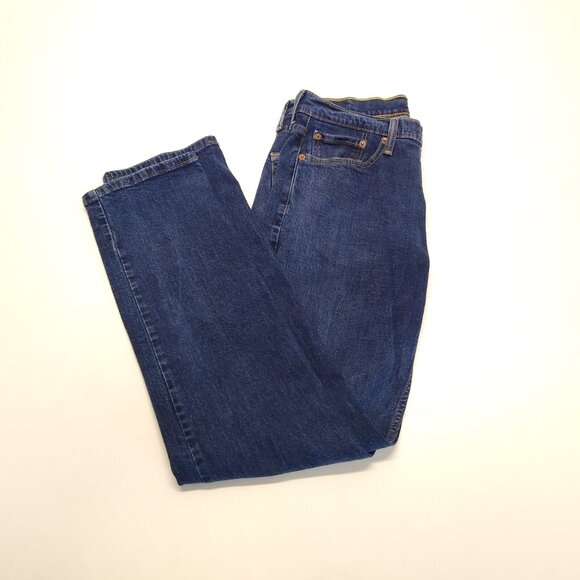 Levi's 514 Straight Fit Men's Jeans Tag: W33 L34 (Actual W32 L32) Blue Denim - Picture 4 of 9